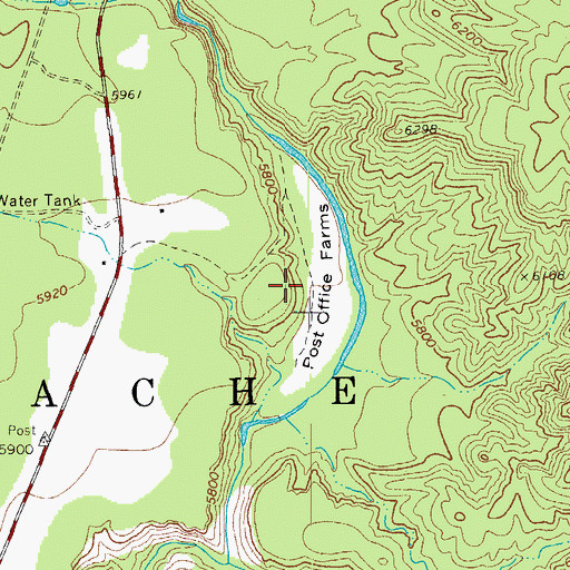 Topographic Map of Post Office Farms, AZ