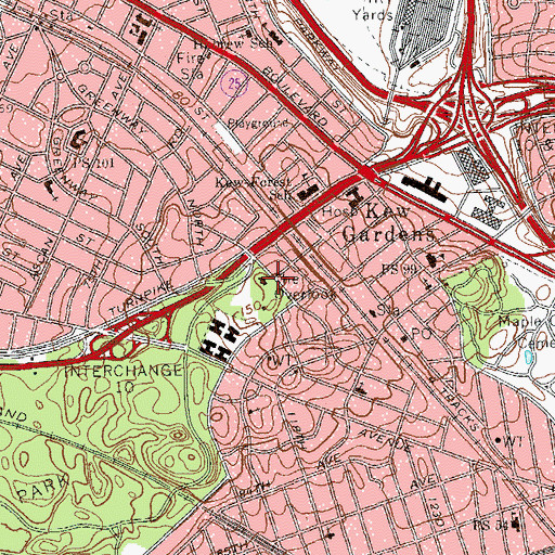 Topographic Map of The Overlook, NY