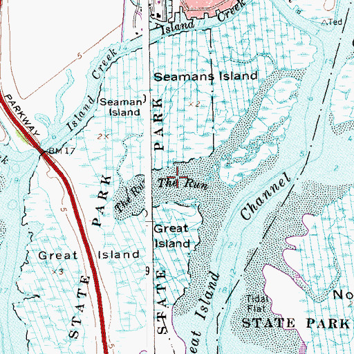 Topographic Map of The Run, NY