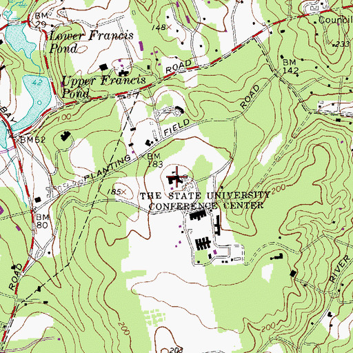 Topographic Map of The State University Conference Center, NY