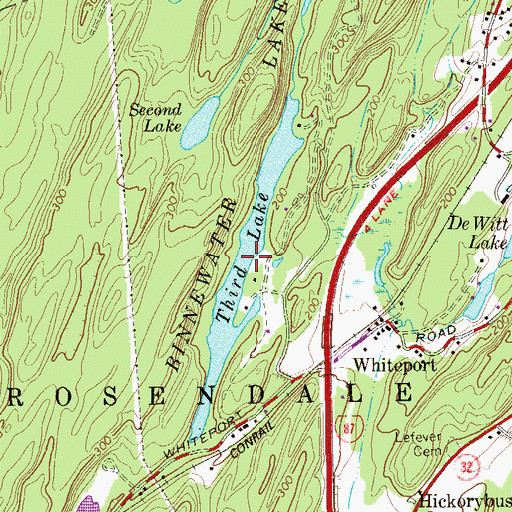 Topographic Map of Third Lake, NY