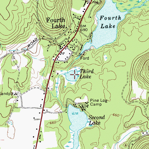 Topographic Map of Third Lake, NY