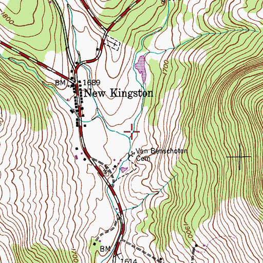 Topographic Map of Thompson Hollow, NY