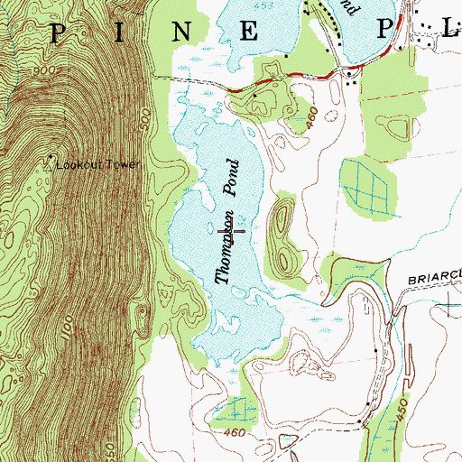 Topographic Map of Thompson Pond, NY