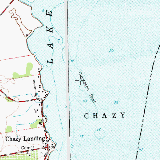 Topographic Map of Thompson Reef, NY