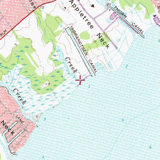 Topographic Map of Thompsons Creek, NY
