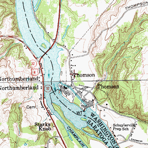 Topographic Map of Thomson, NY
