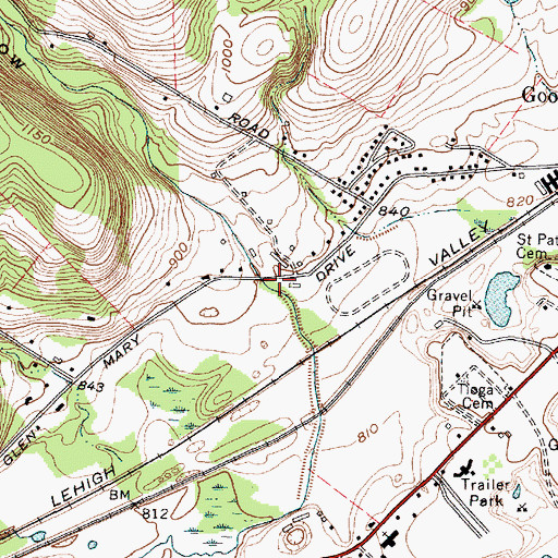 Topographic Map of Thorn Hollow, NY