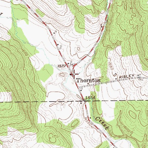 Topographic Map of Thornton, NY