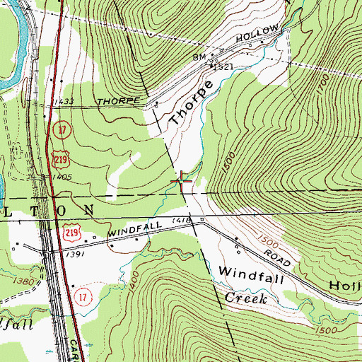 Topographic Map of Thorpe Hollow, NY