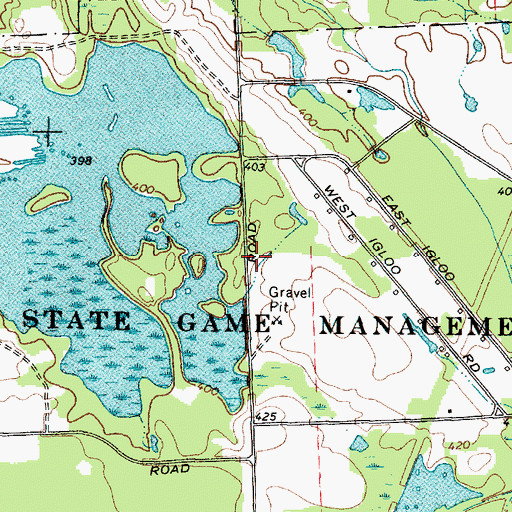 Topographic Map of Three Rivers State Wildlife Management Area, NY