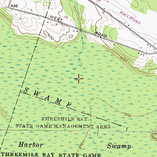 Topographic Map of Threemile Creek, NY