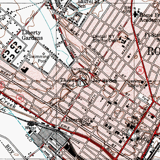 Topographic Map of Throns Pond, NY