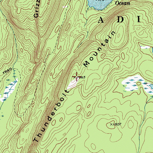 Topographic Map of Thunderbolt Mountain, NY