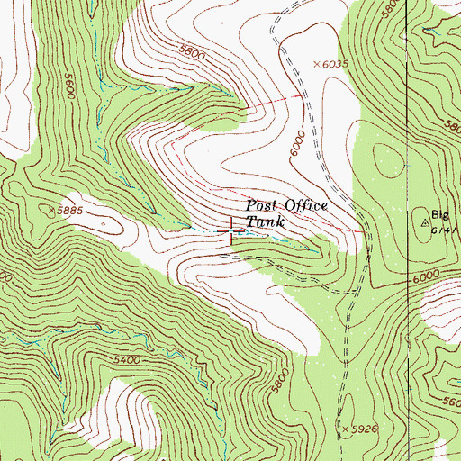 Topographic Map of Post Office Tank, AZ
