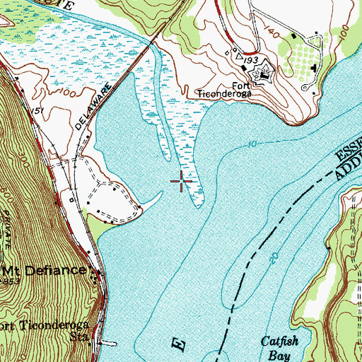 Topographic Map of La Chute, NY
