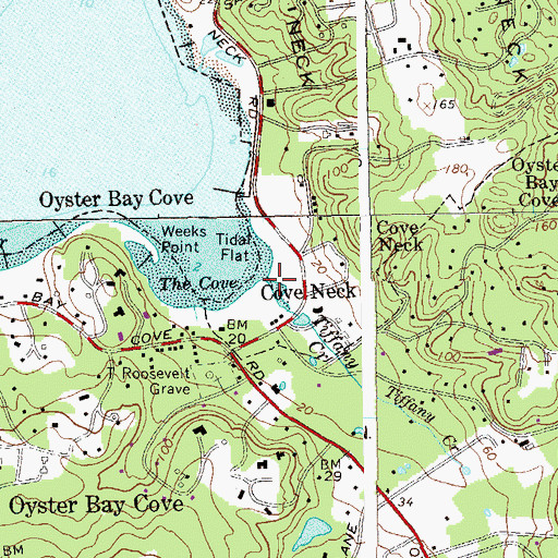 Topographic Map of Tiffany Creek, NY