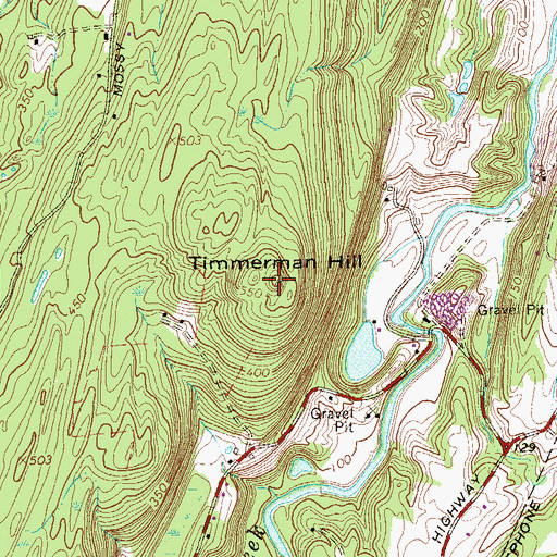 Topographic Map of Timmerman Hill, NY
