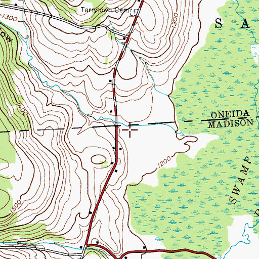 Topographic Map of Tinker Hollow, NY