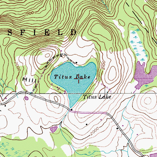 Topographic Map of Titus Lake, NY