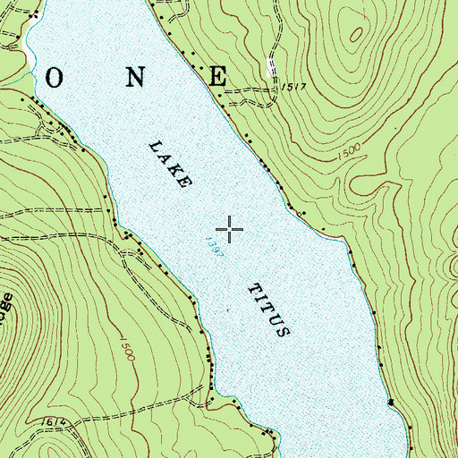 Topographic Map of Lake Titus, NY