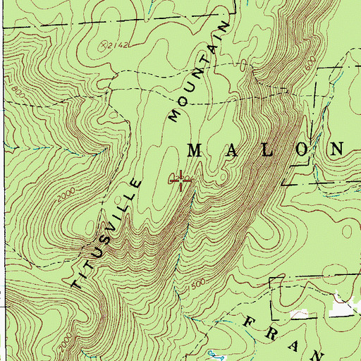 Topographic Map of Titusville Mountain, NY