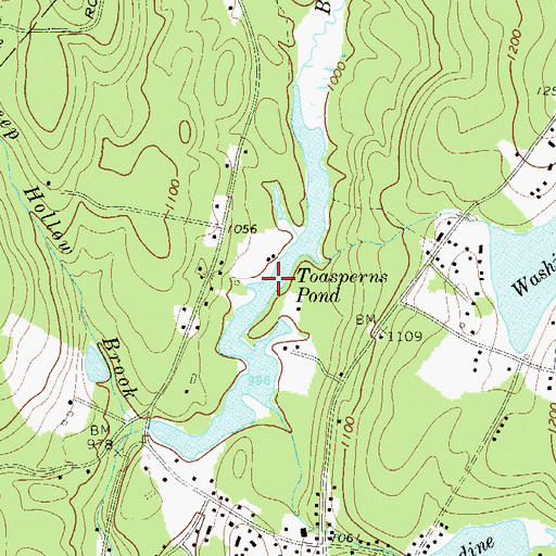 Topographic Map of Toasperns Pond, NY