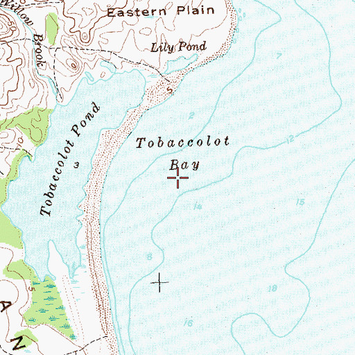 Topographic Map of Tobaccolot Bay, NY