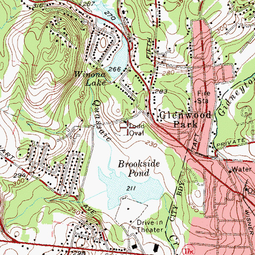 Topographic Map of Todd Oval, NY