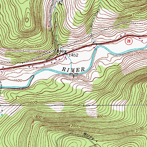 Topographic Map of Toll Gate Brook, NY