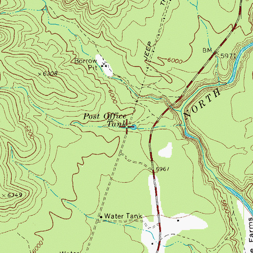 Topographic Map of Post Office Tank, AZ