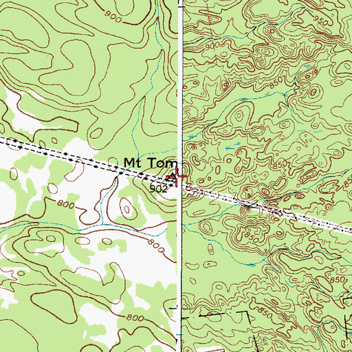 Topographic Map of Mount Tom, NY