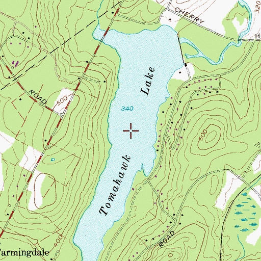 Topographic Map of Tomahawk Lake, NY