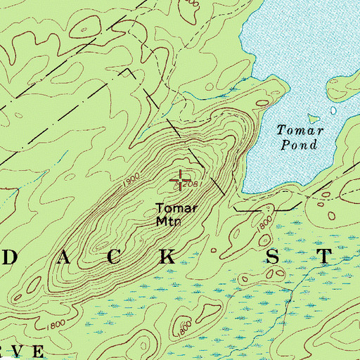 Topographic Map of Tomar Mountain, NY