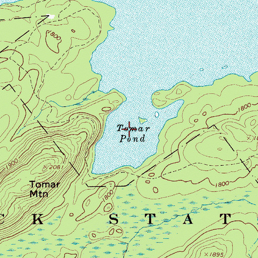 Topographic Map of Tomar Pond, NY