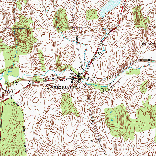Topographic Map of Tomhannock, NY