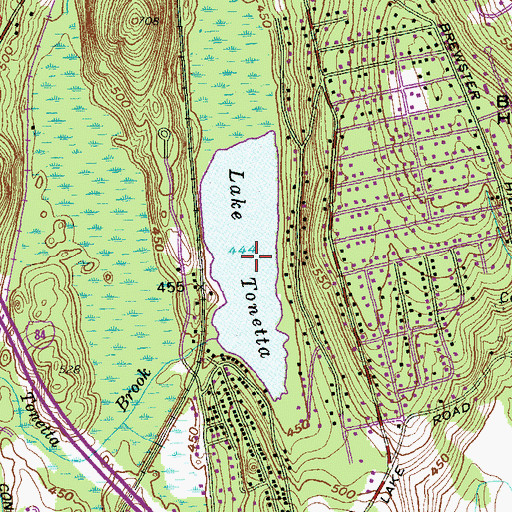 Topographic Map of Lake Tonetta, NY