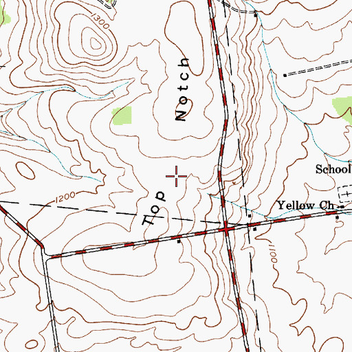 Topographic Map of Top Notch, NY