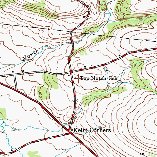 Topographic Map of Top Notch School (historical), NY
