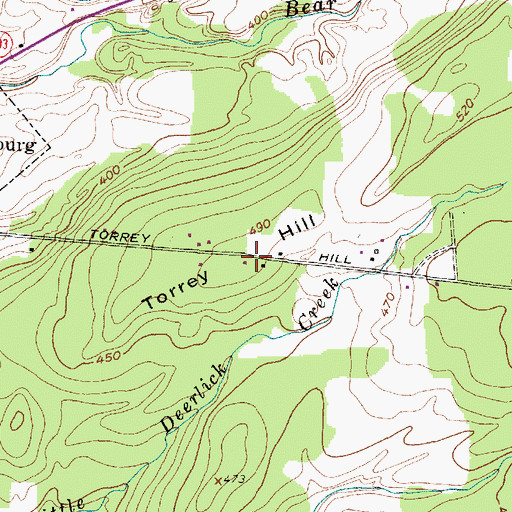 Topographic Map of Torrey Hill, NY