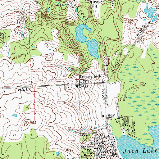Topographic Map of Torrey Hill Cemetery, NY