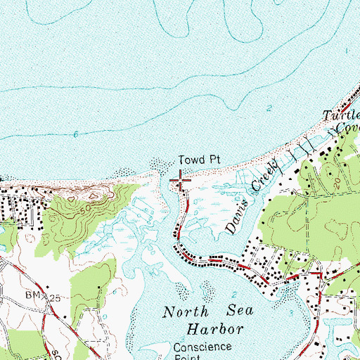 Topographic Map of Towd Point, NY