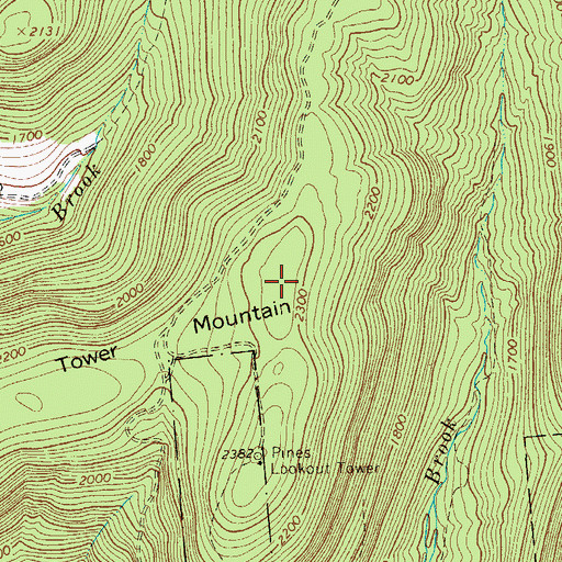 Topographic Map of Tower Mountain, NY