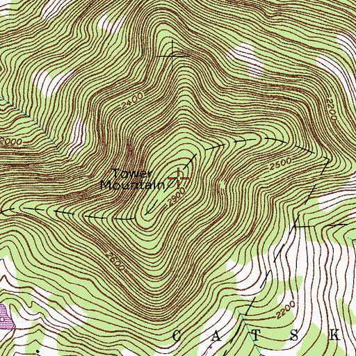 Topographic Map of Tower Mountain, NY