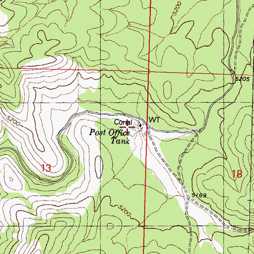 Topographic Map of Post Office Tank, AZ