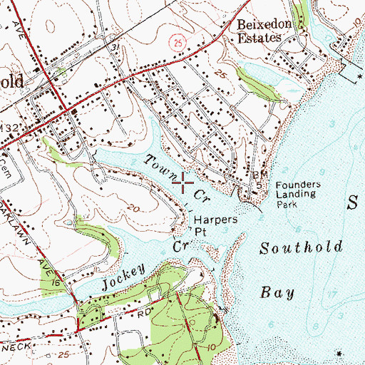 Topographic Map of Town Creek, NY