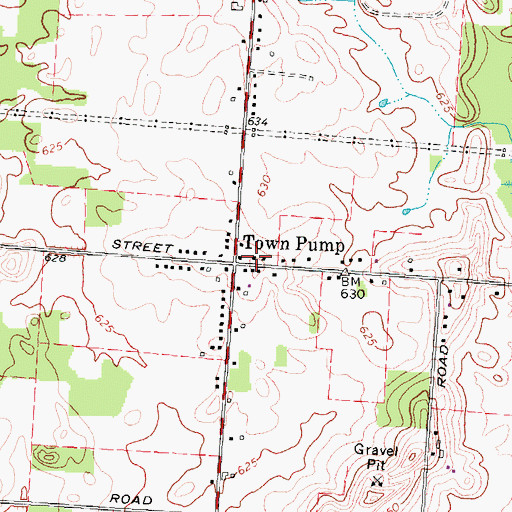 Topographic Map of Town Pump, NY