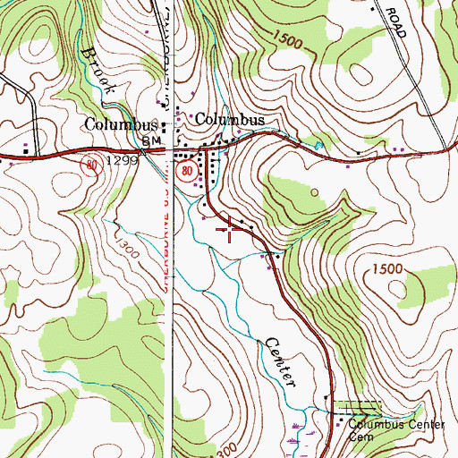 Topographic Map of Town School Number 3, NY