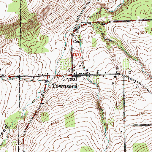 Topographic Map of Townsend, NY
