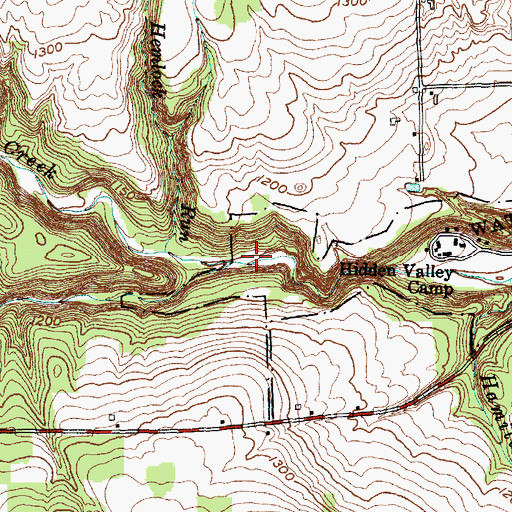 Topographic Map of Townsend Creek, NY